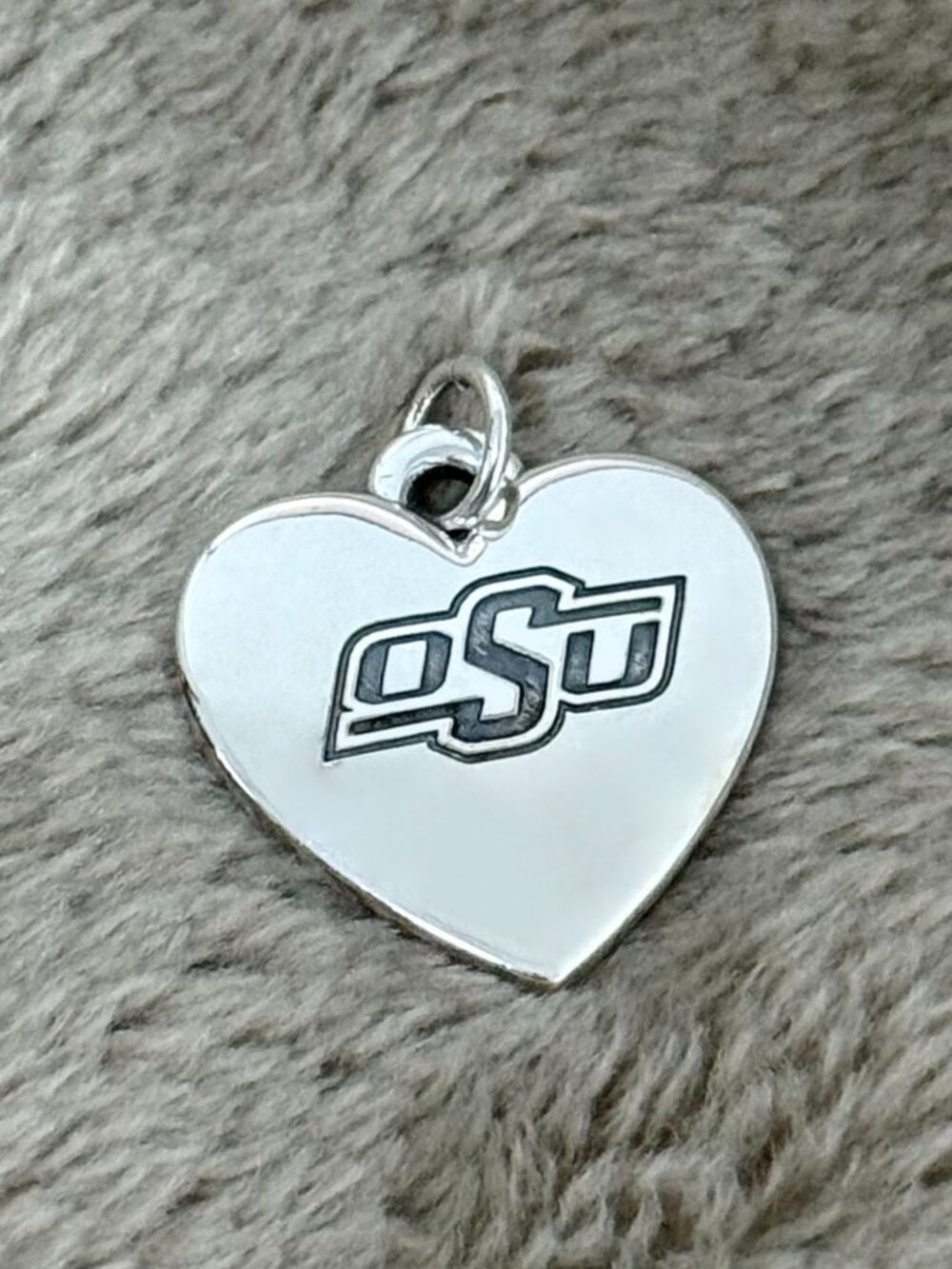 Oklahoma State University Classic Heart Charm